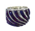 Magenta Turquoise Inlay Southwestern Genuine Sterling Silver Jewelry Ring Size 7-1/4 QX74455